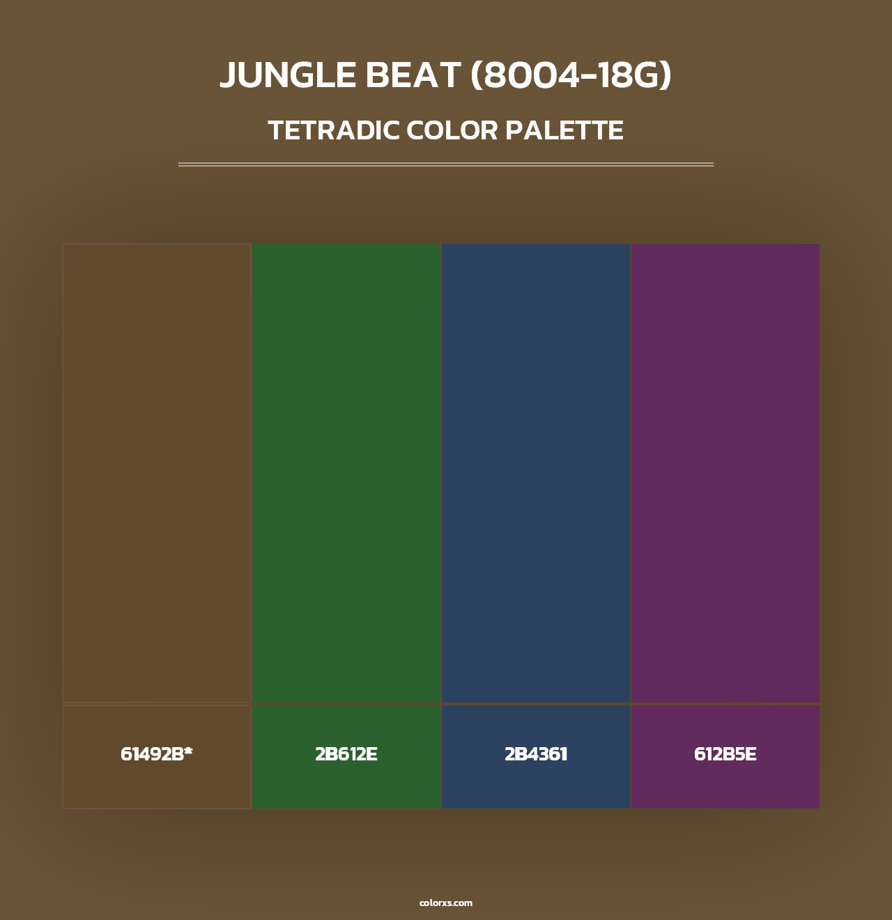 Jungle Beat (8004-18G) - Tetradic Color Palette