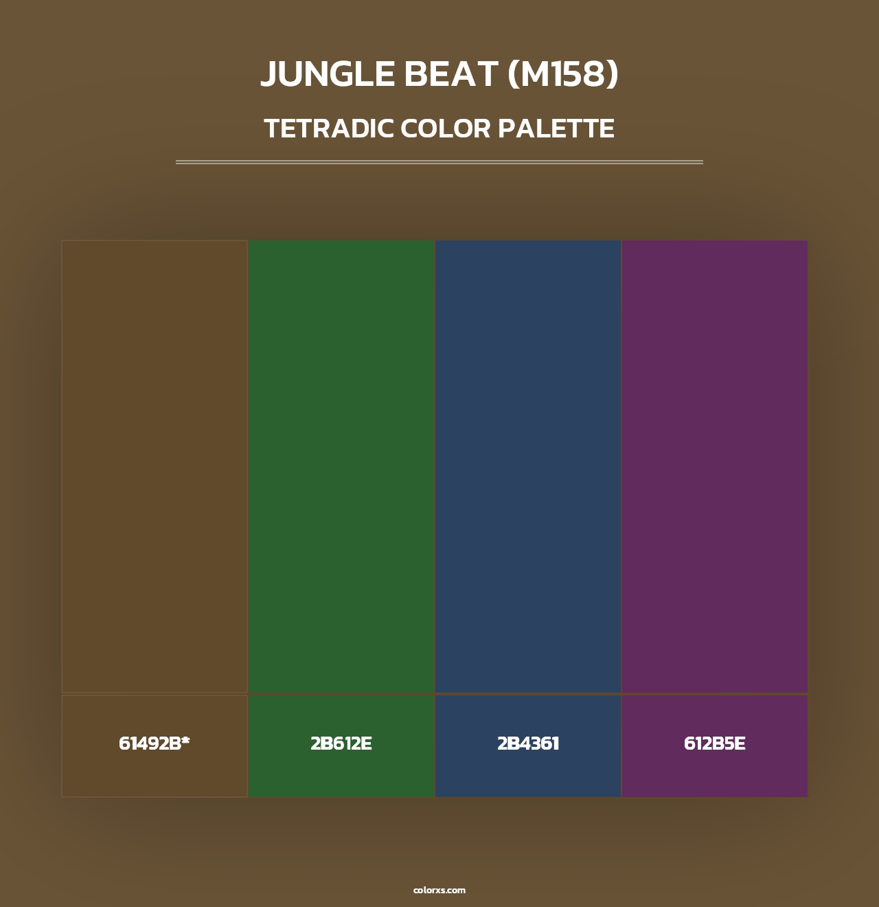 Jungle Beat (M158) - Tetradic Color Palette