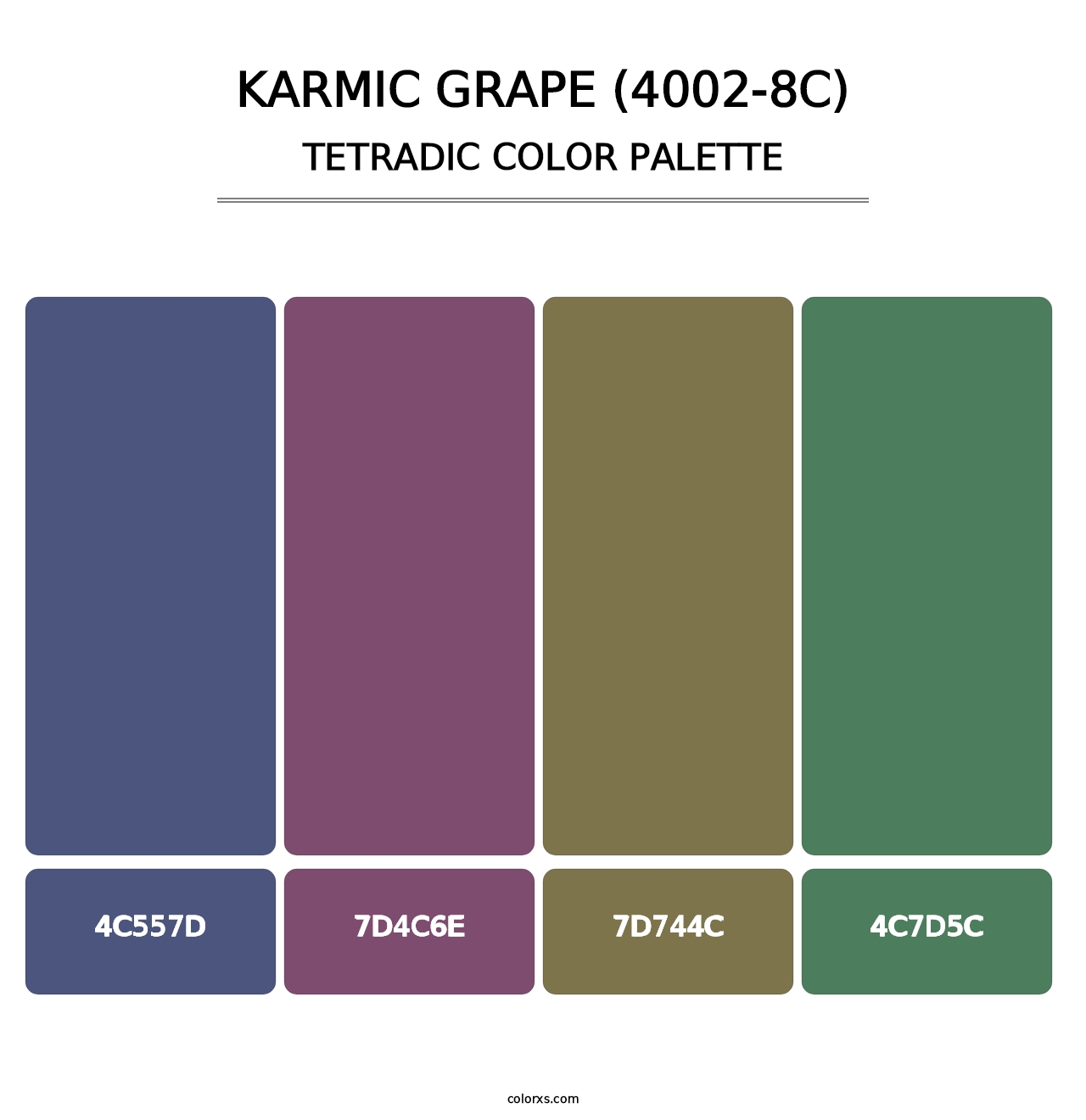 Karmic Grape (4002-8C) - Tetradic Color Palette