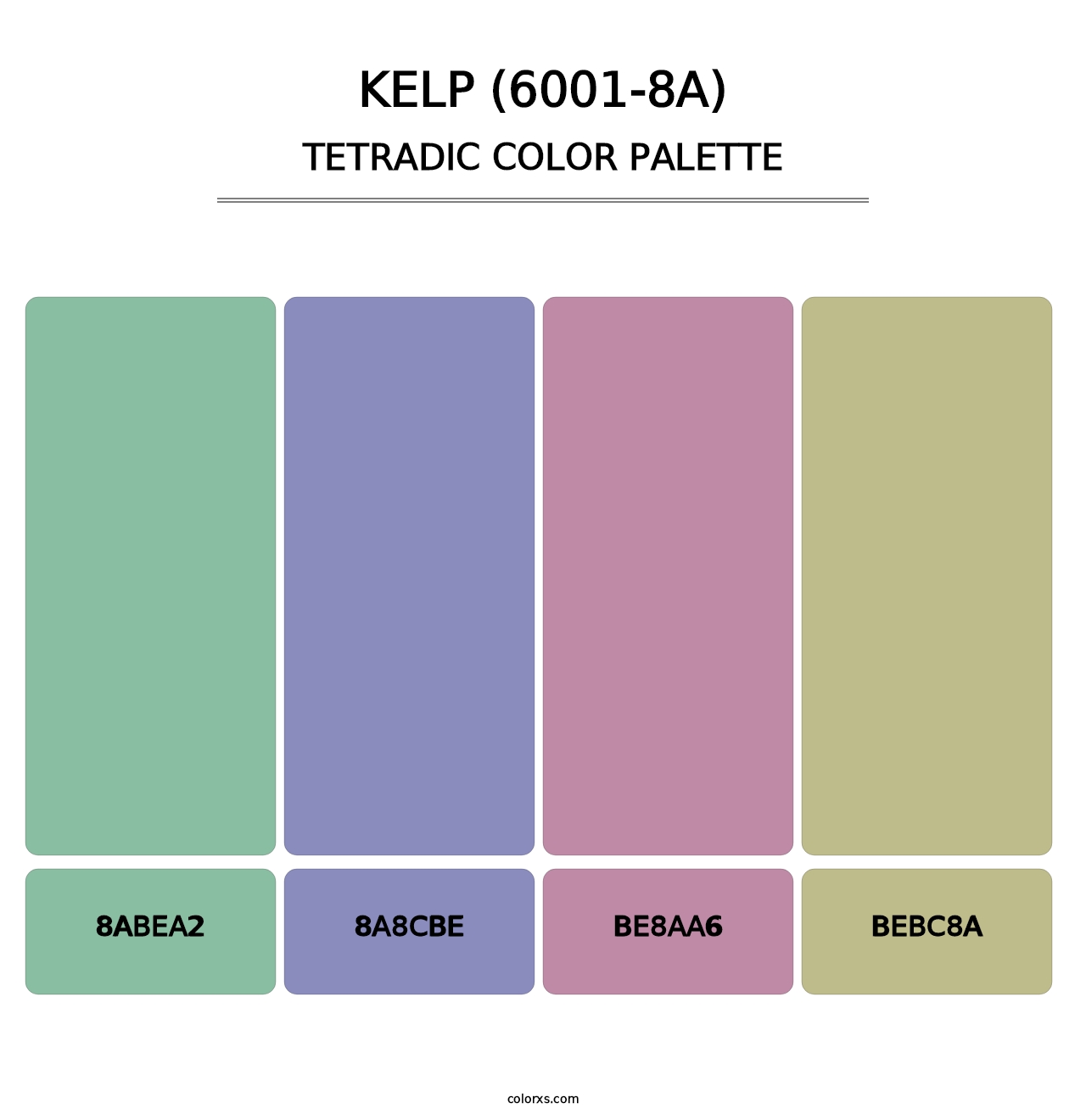 Kelp (6001-8A) - Tetradic Color Palette