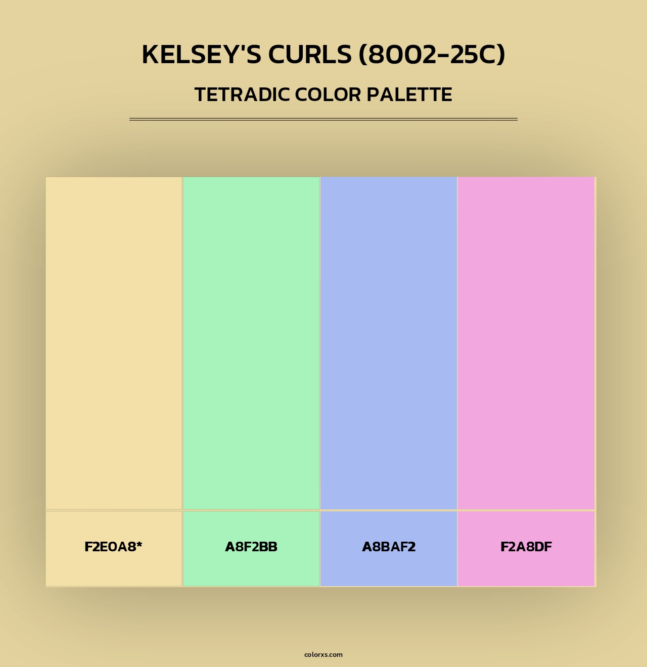 Kelsey's Curls (8002-25C) - Tetradic Color Palette