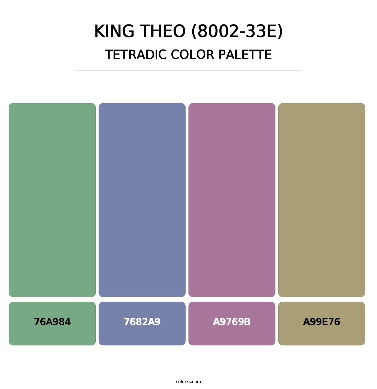 King Theo (8002-33E) - Tetradic Color Palette