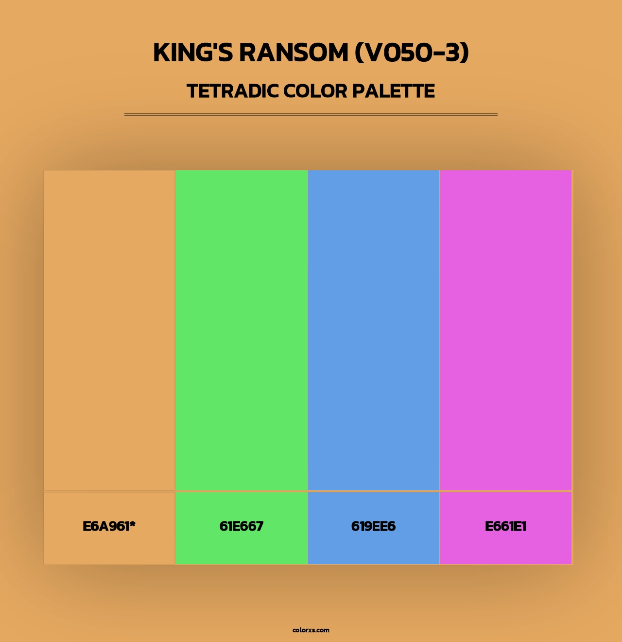 King's Ransom (V050-3) - Tetradic Color Palette