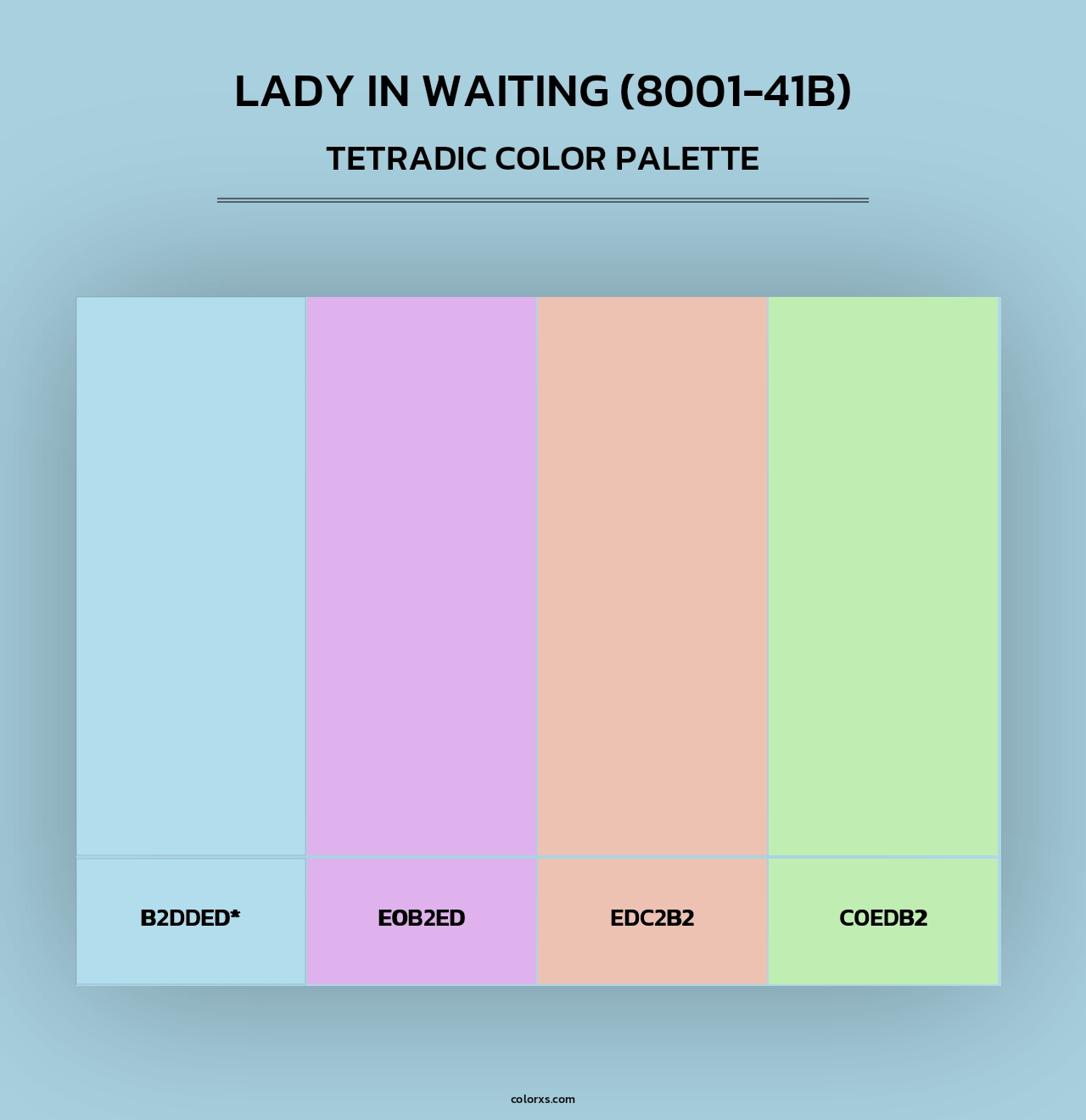 Lady in Waiting (8001-41B) - Tetradic Color Palette