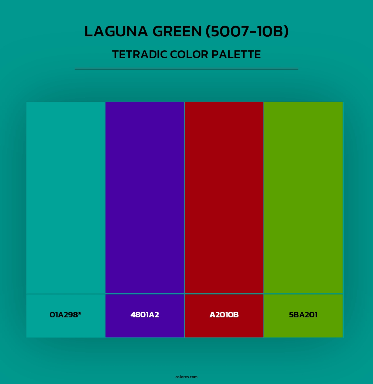 Laguna Green (5007-10B) - Tetradic Color Palette