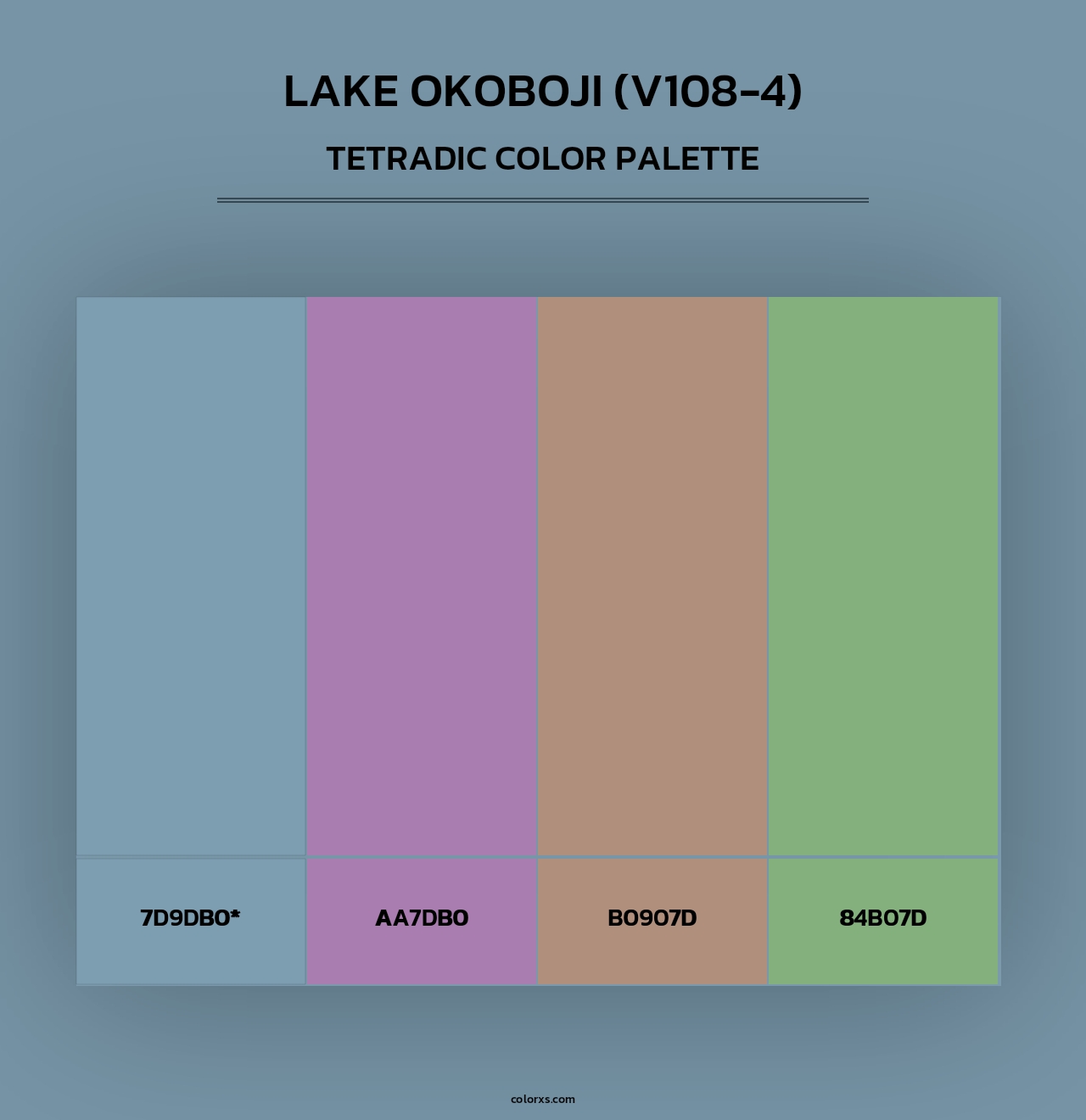 Lake Okoboji (V108-4) - Tetradic Color Palette