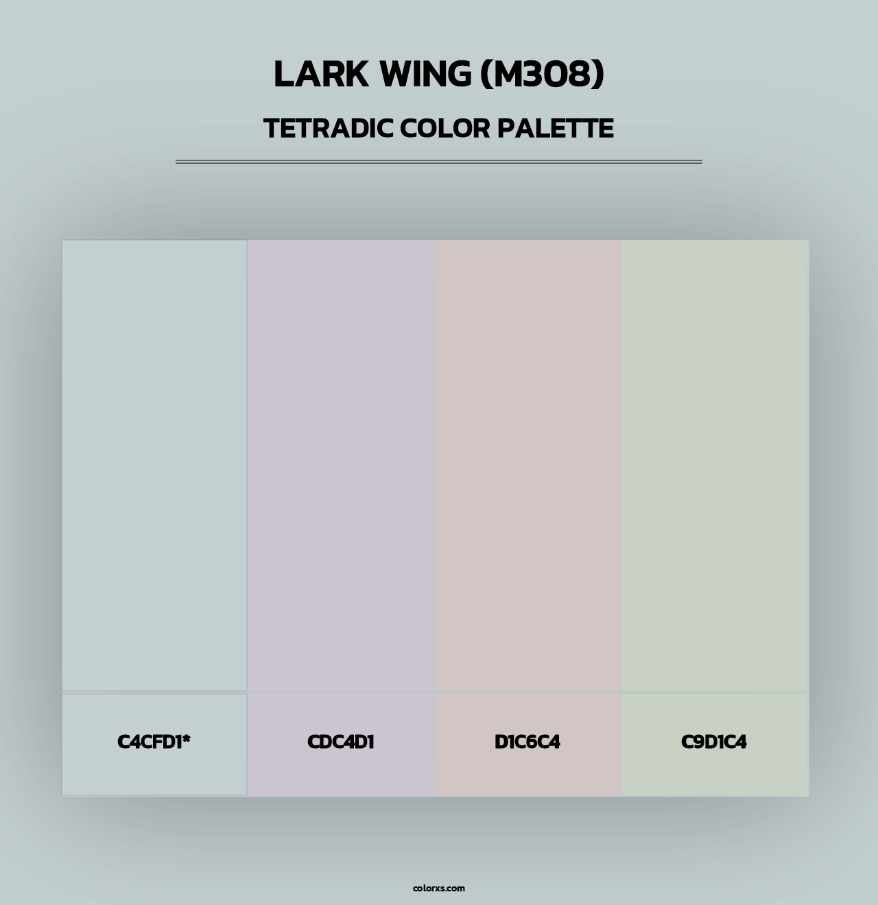 Lark Wing (M308) - Tetradic Color Palette