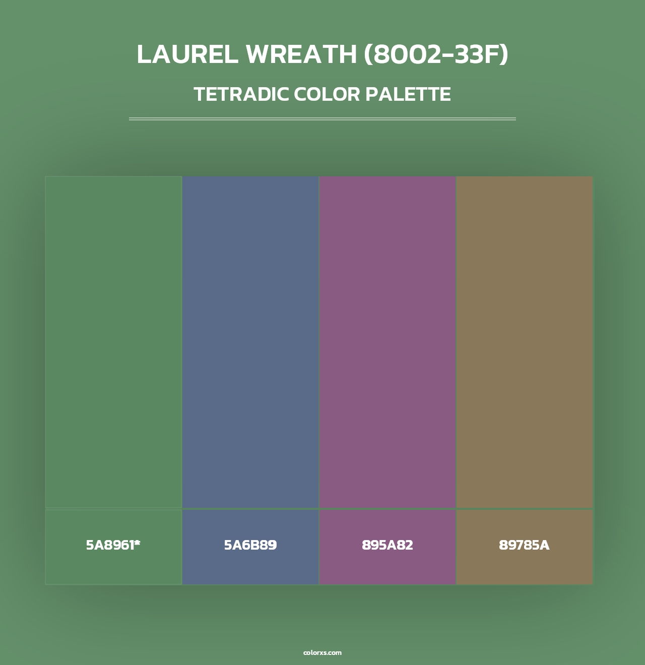 Laurel Wreath (8002-33F) - Tetradic Color Palette