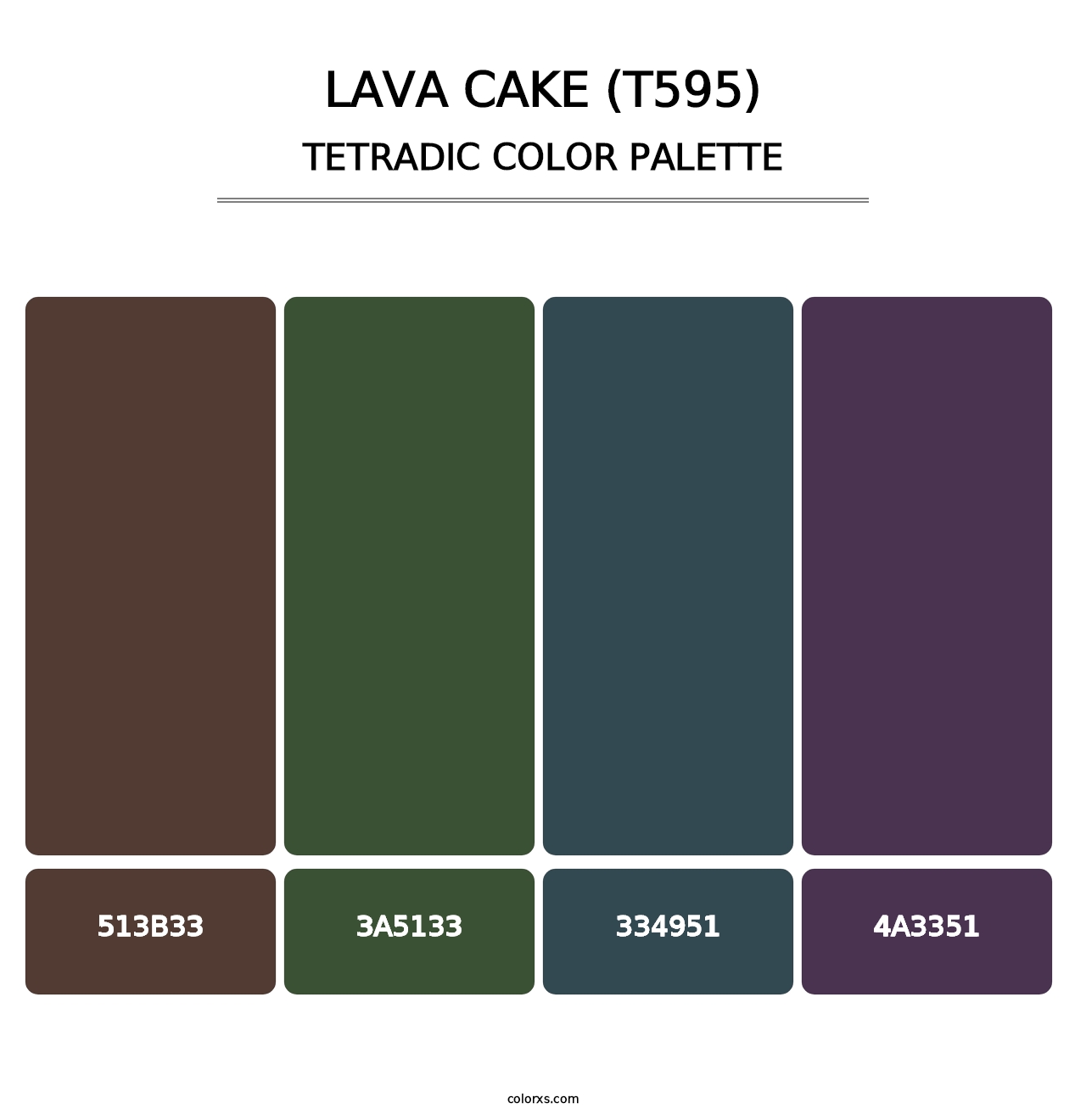 Lava Cake (T595) - Tetradic Color Palette