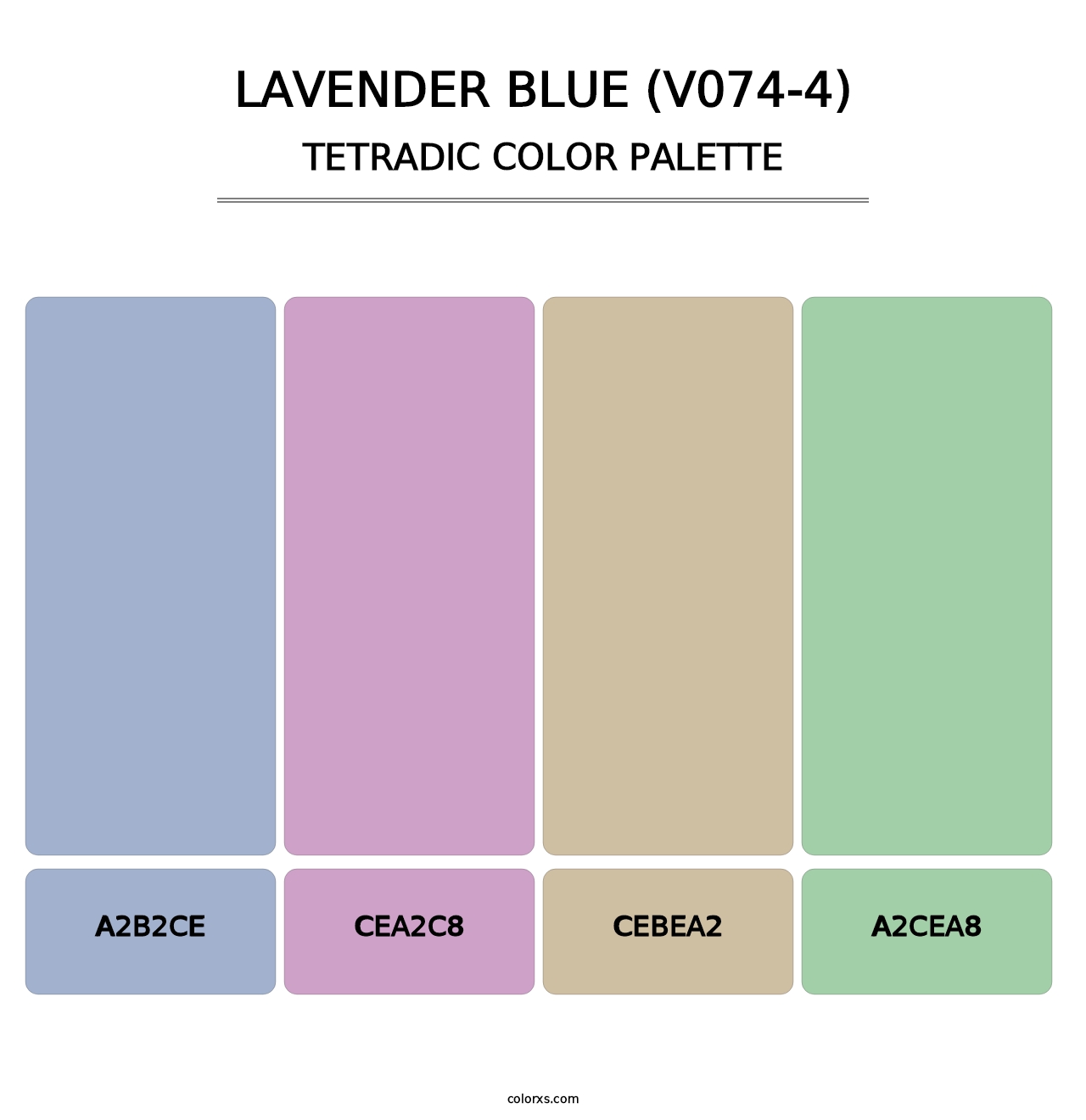 Lavender Blue (V074-4) - Tetradic Color Palette