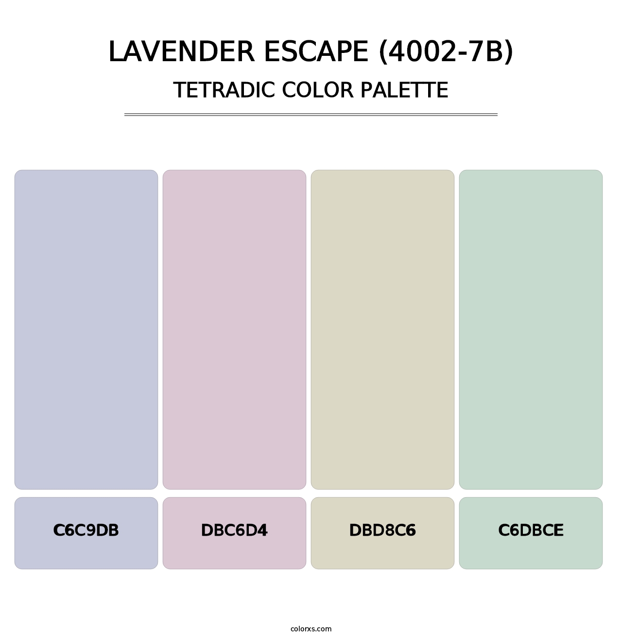 Lavender Escape (4002-7B) - Tetradic Color Palette