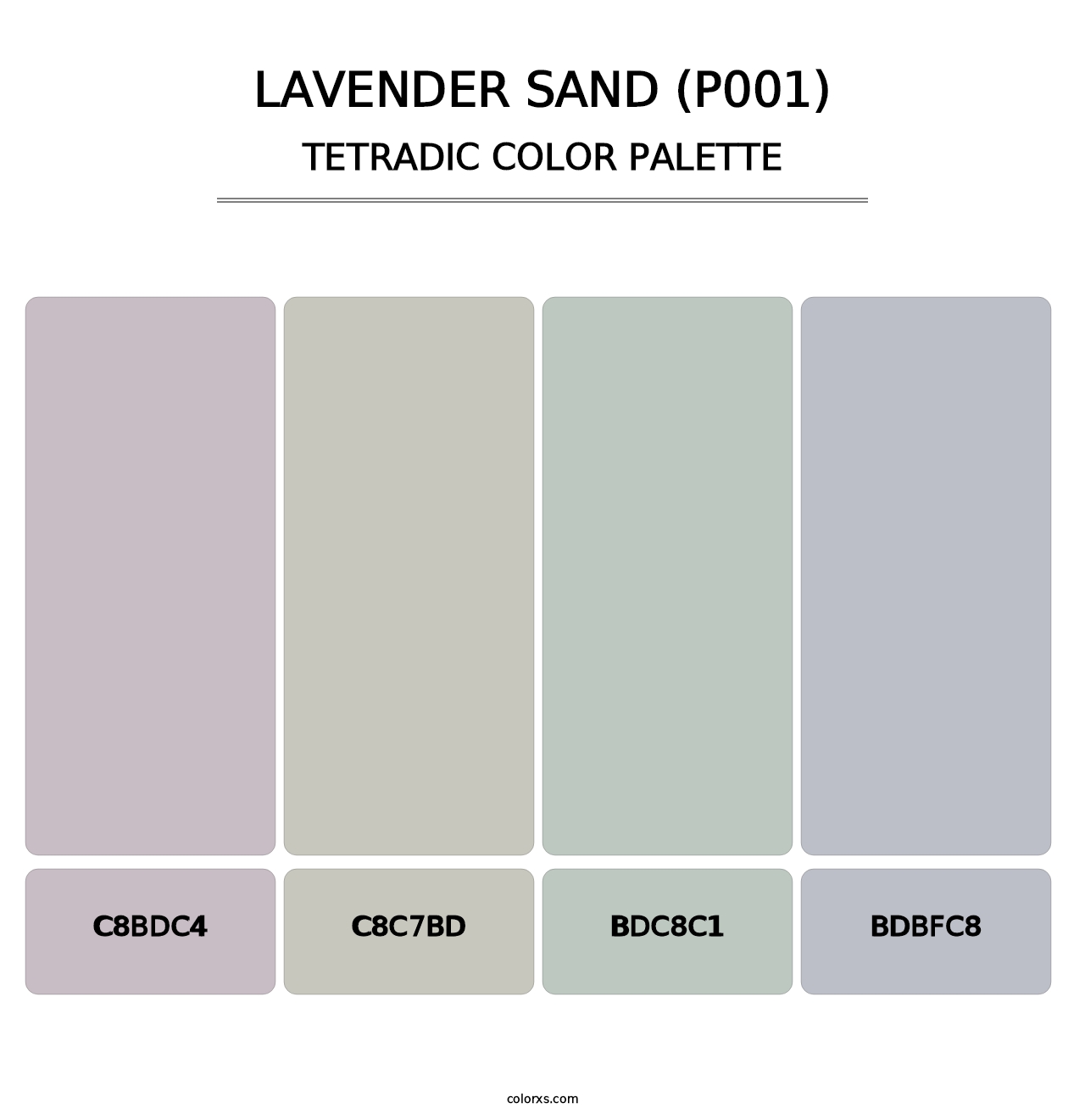 Lavender Sand (P001) - Tetradic Color Palette
