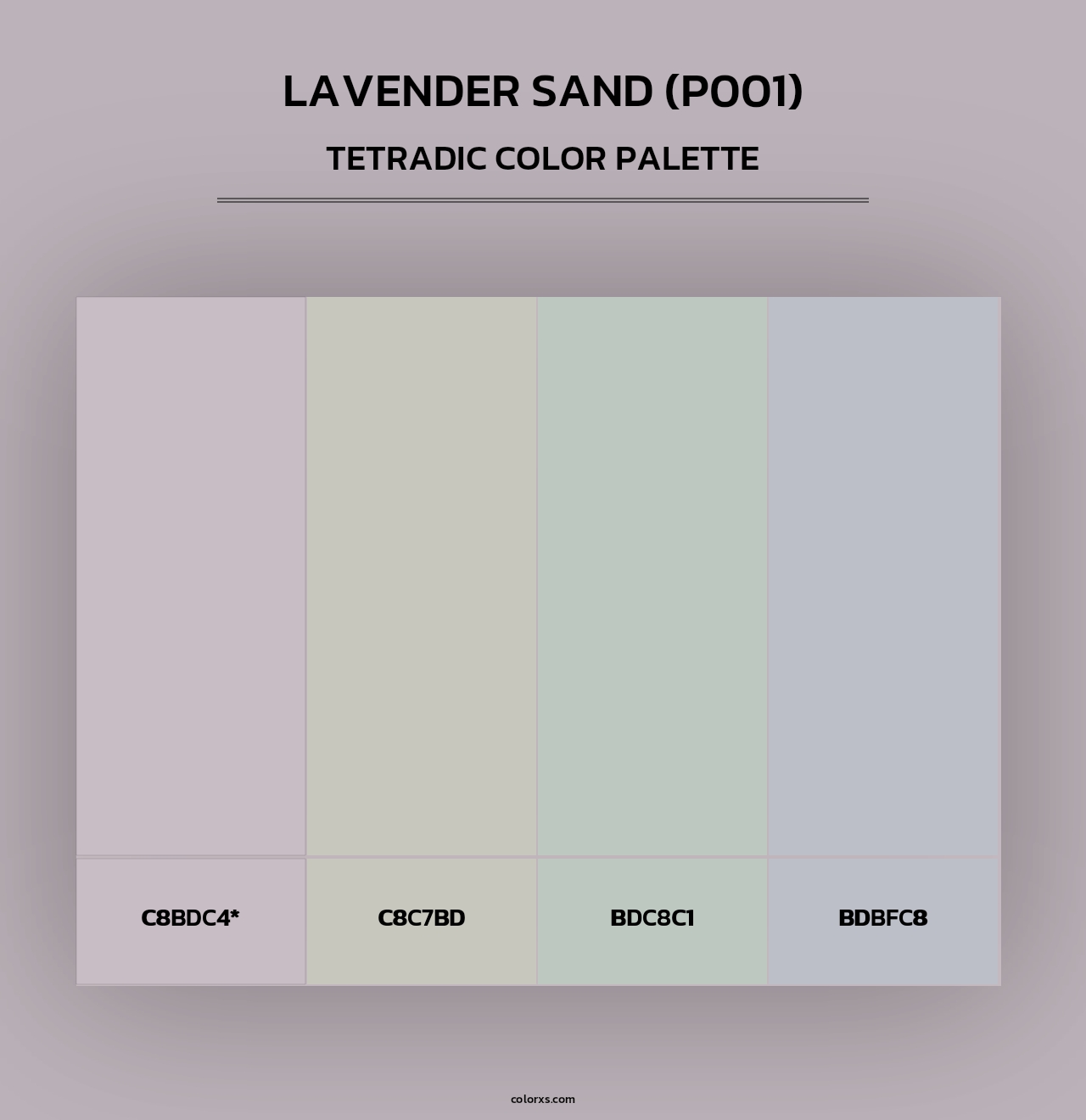 Lavender Sand (P001) - Tetradic Color Palette