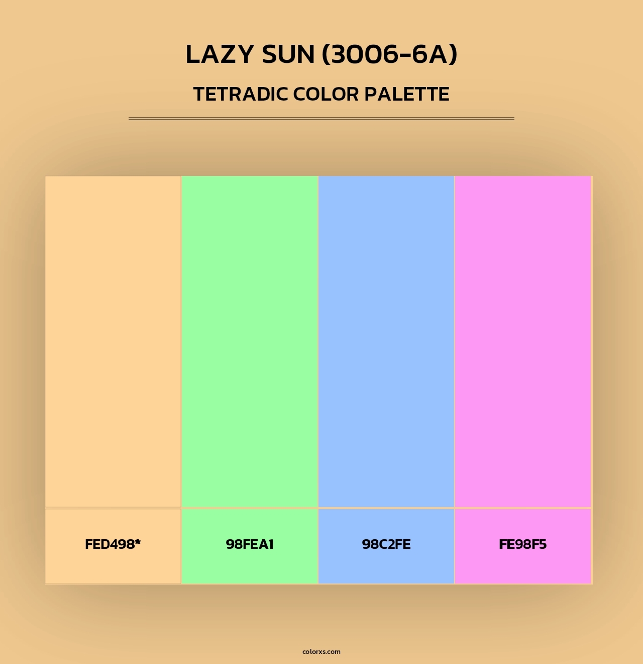 Lazy Sun (3006-6A) - Tetradic Color Palette