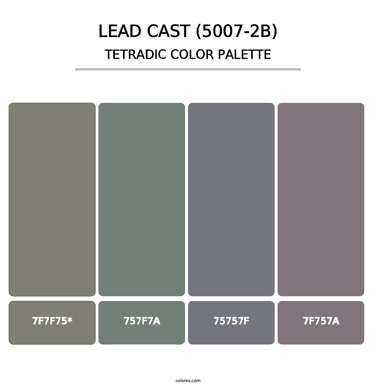 Lead Cast (5007-2B) - Tetradic Color Palette