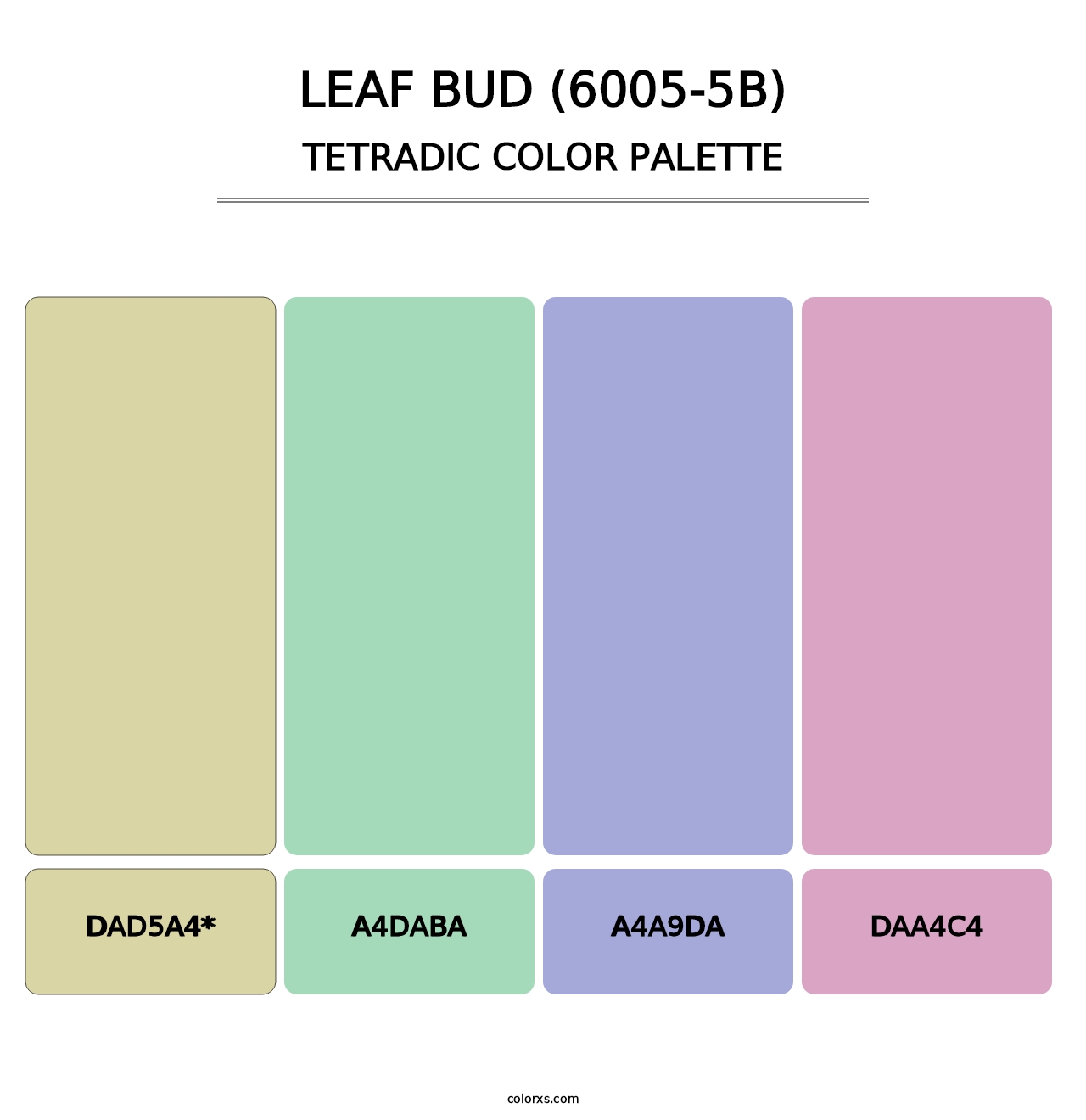 Leaf Bud (6005-5B) - Tetradic Color Palette