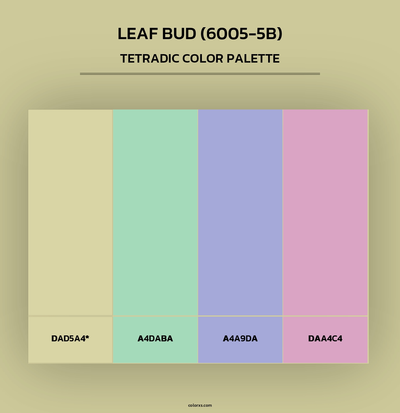 Leaf Bud (6005-5B) - Tetradic Color Palette
