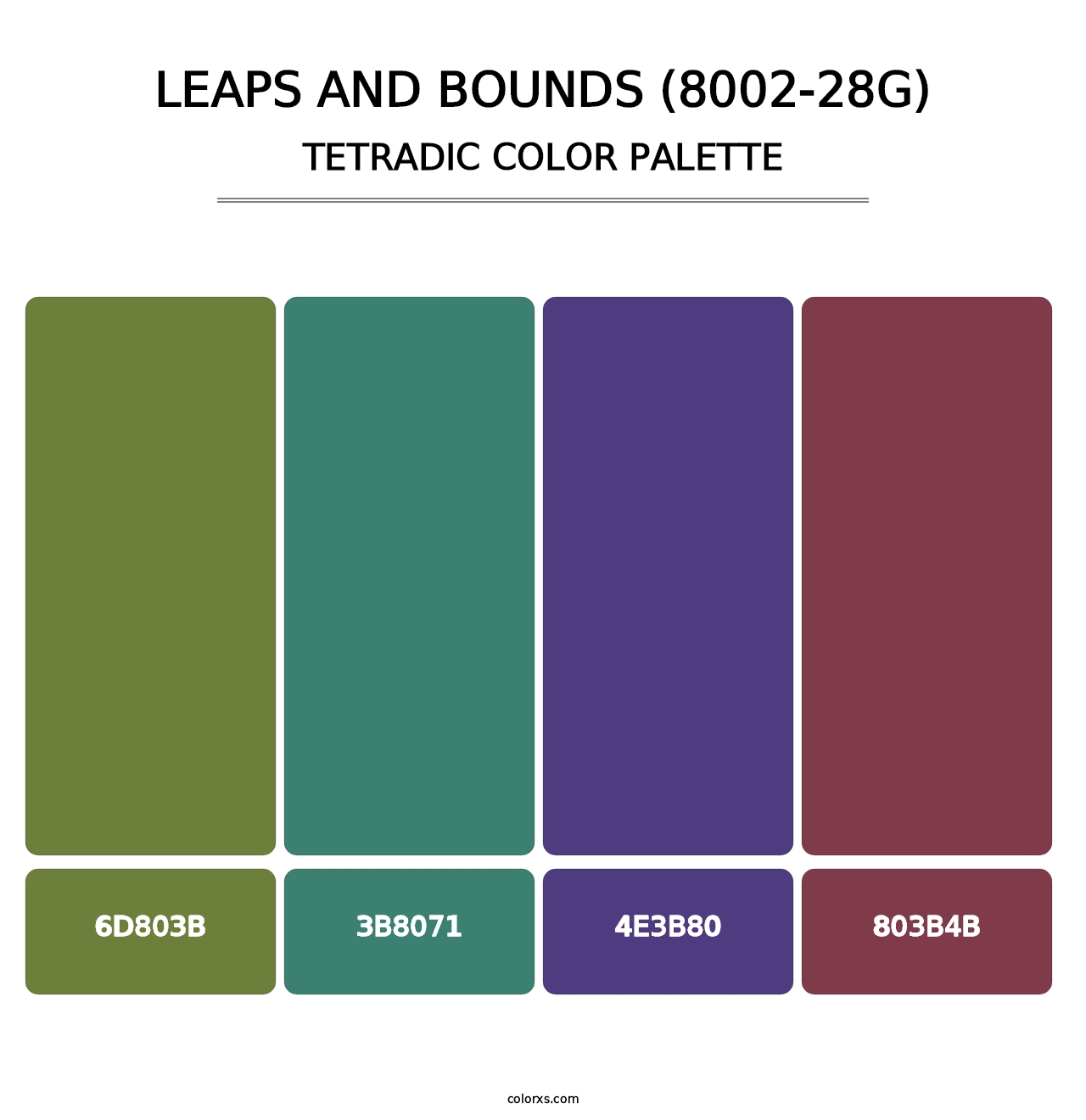 Leaps and Bounds (8002-28G) - Tetradic Color Palette