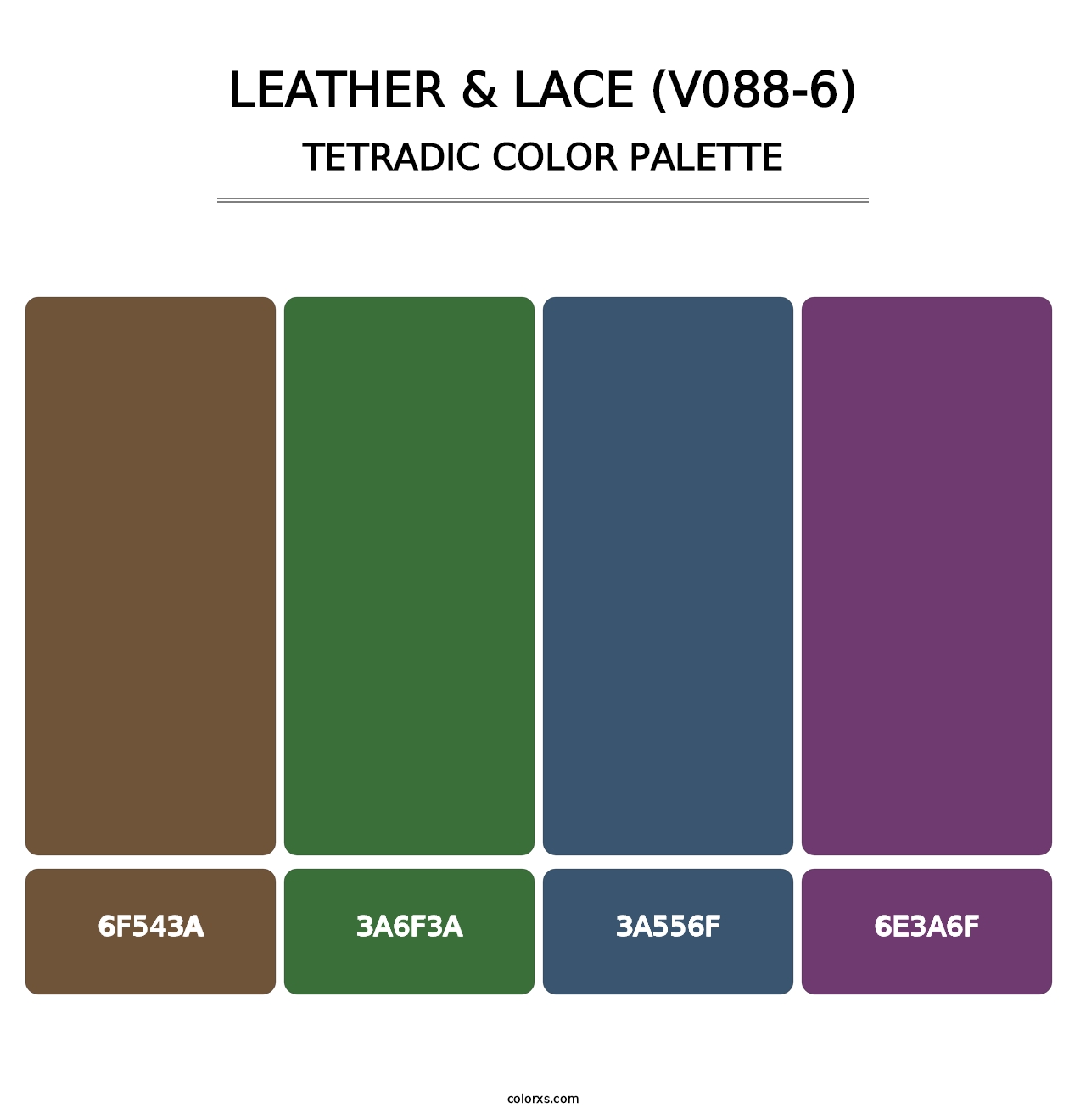 Leather & Lace (V088-6) - Tetradic Color Palette