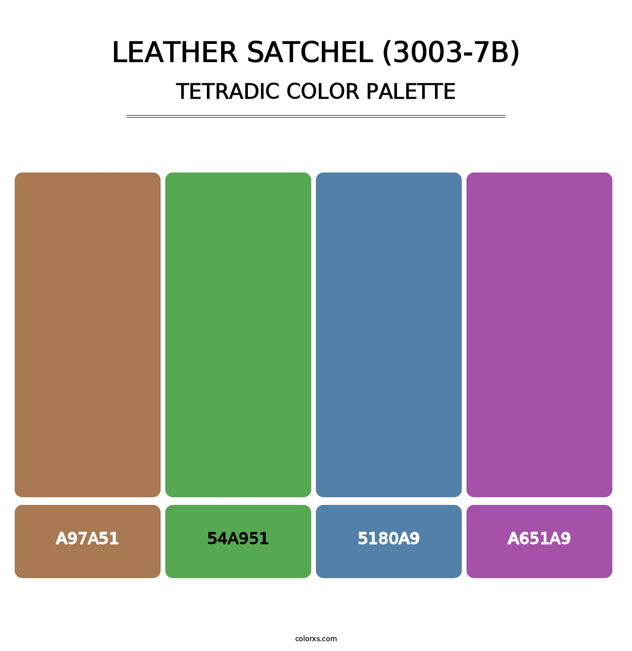 Leather Satchel (3003-7B) - Tetradic Color Palette