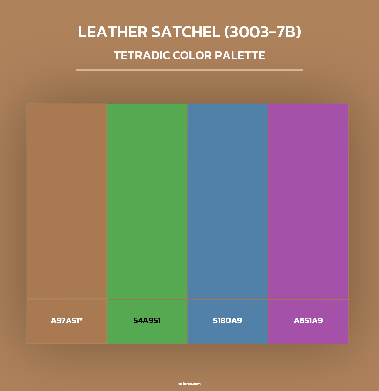 Leather Satchel (3003-7B) - Tetradic Color Palette