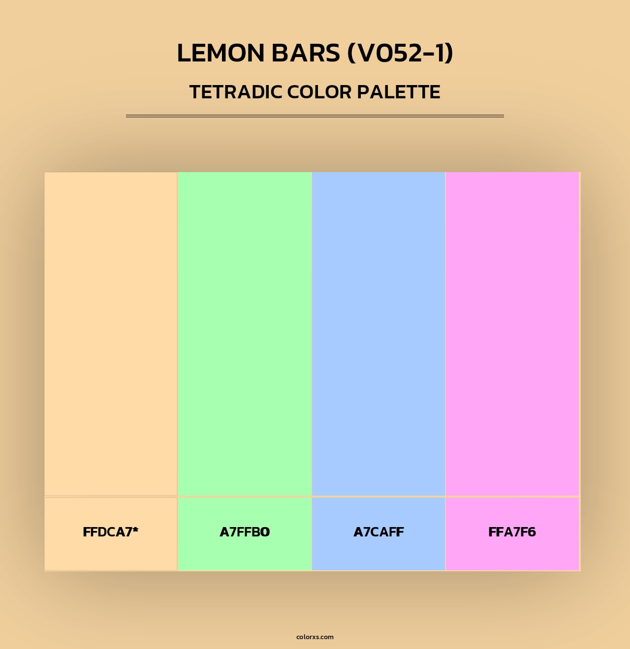 Lemon Bars (V052-1) - Tetradic Color Palette