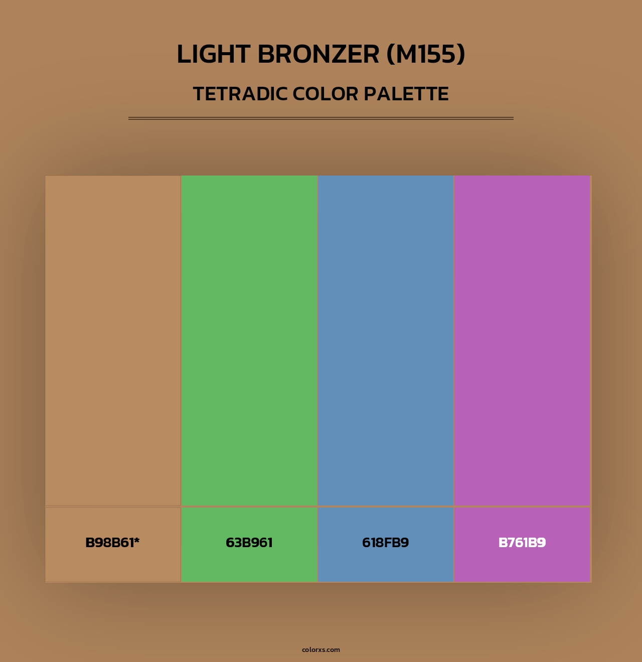 Light Bronzer (M155) - Tetradic Color Palette