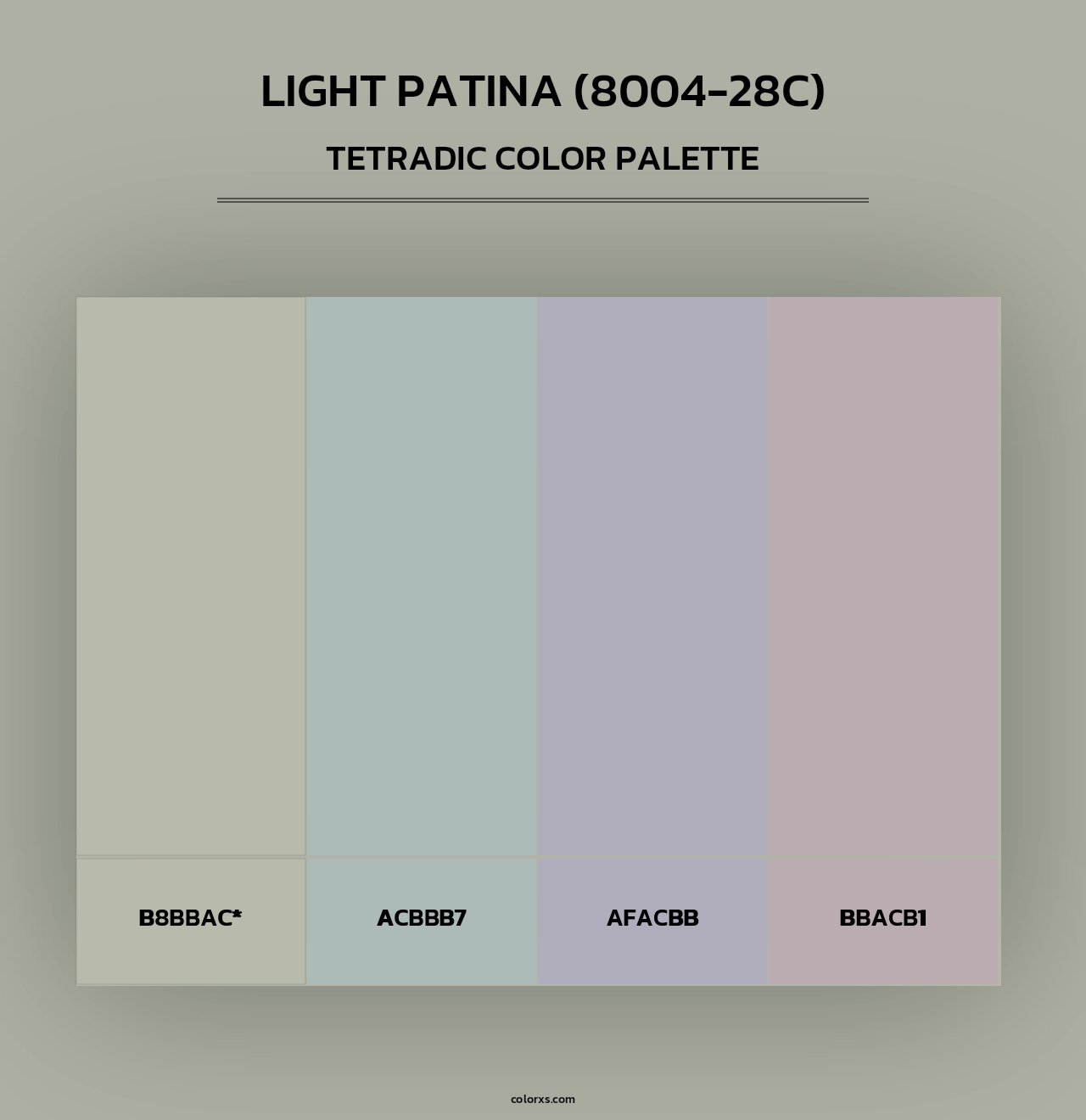 Light Patina (8004-28C) - Tetradic Color Palette