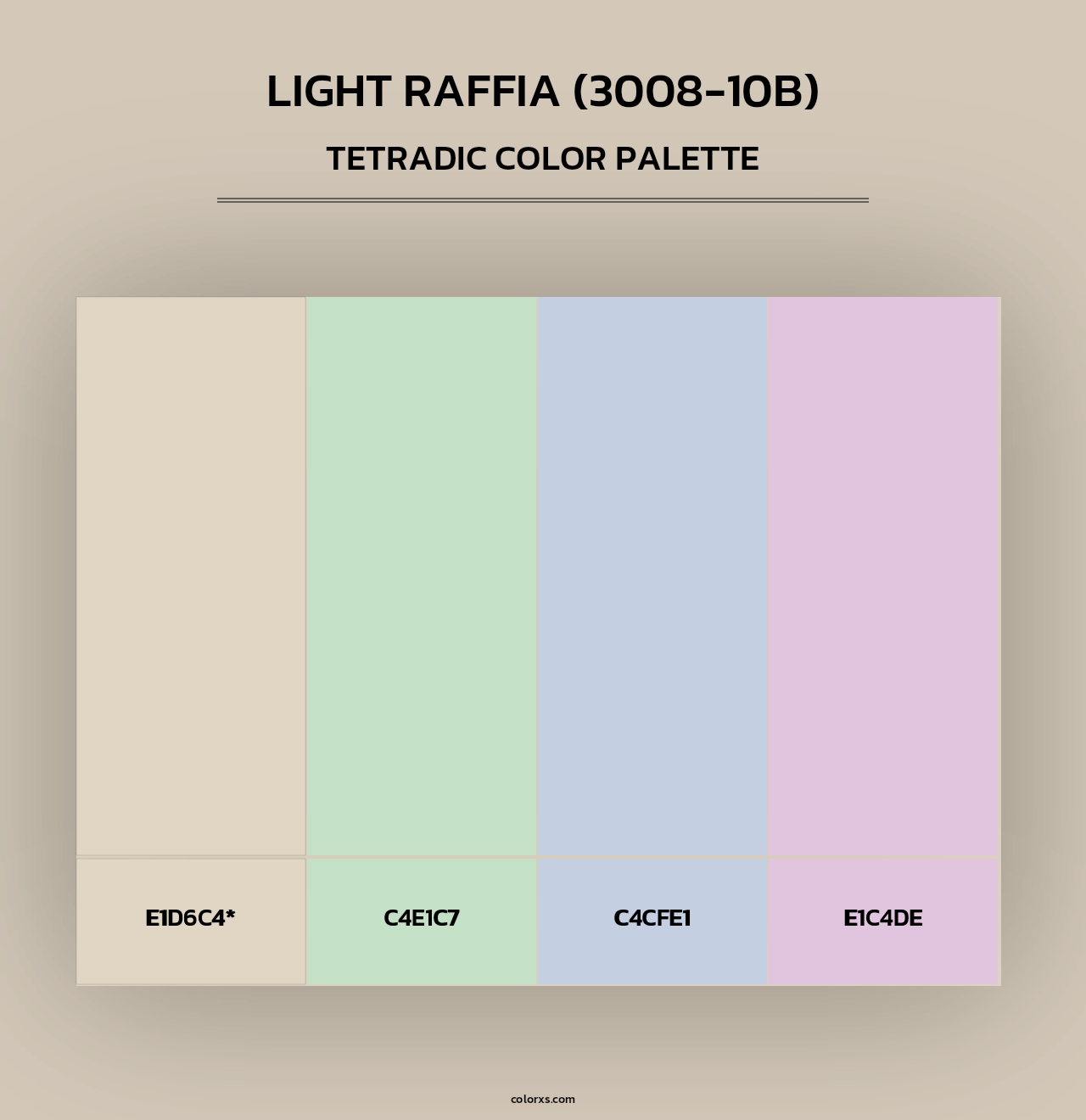 Light Raffia (3008-10B) - Tetradic Color Palette