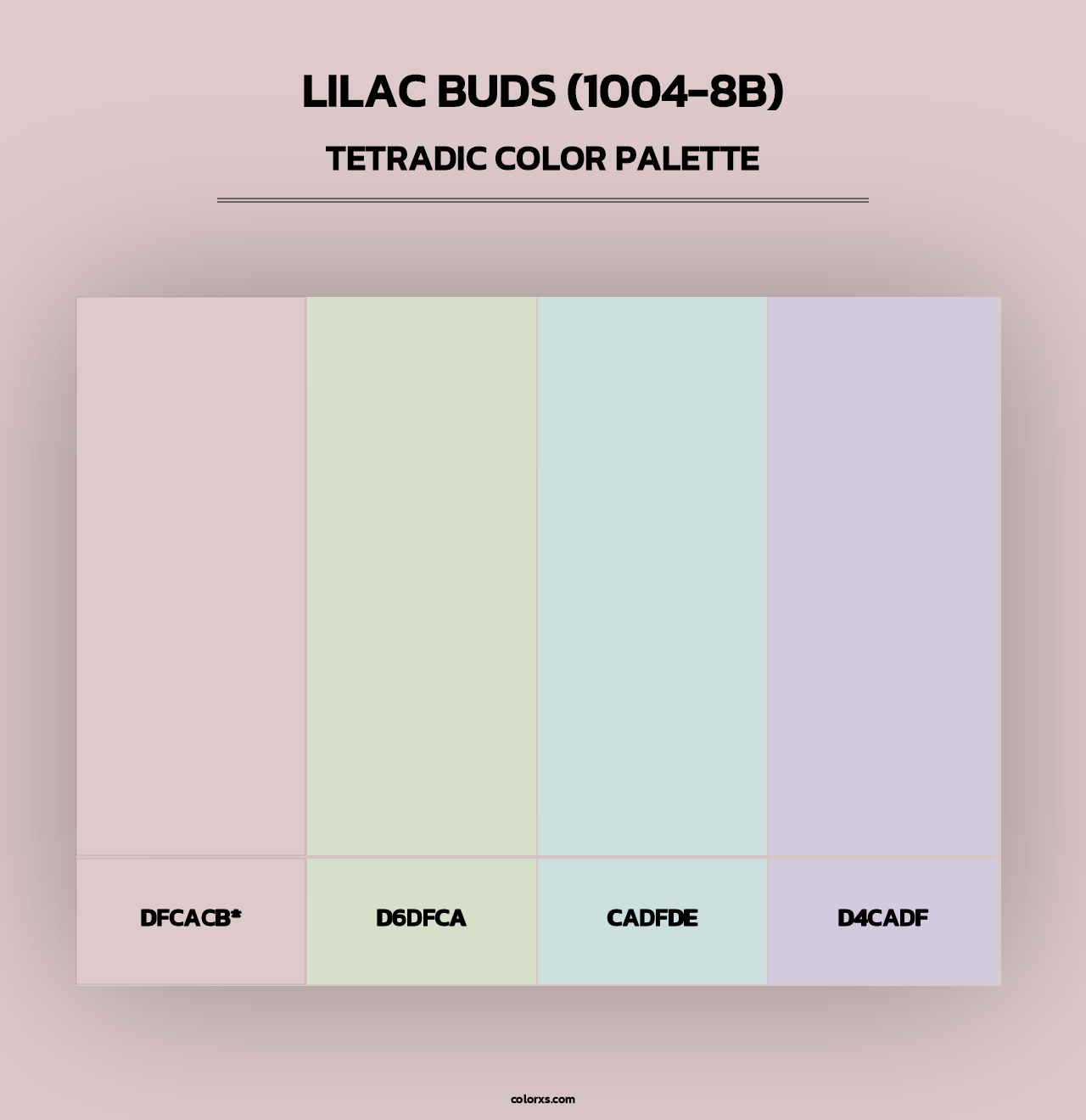 Lilac Buds (1004-8B) - Tetradic Color Palette