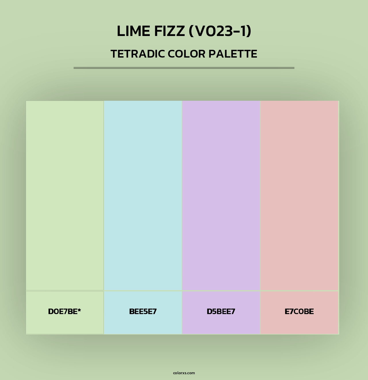 Lime Fizz (V023-1) - Tetradic Color Palette