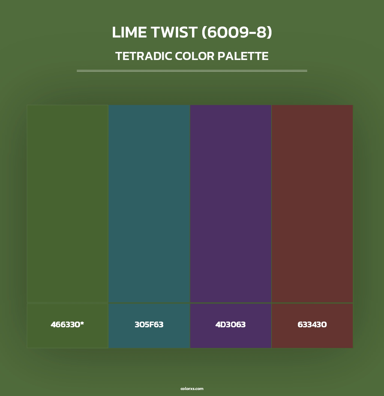 Lime Twist (6009-8) - Tetradic Color Palette