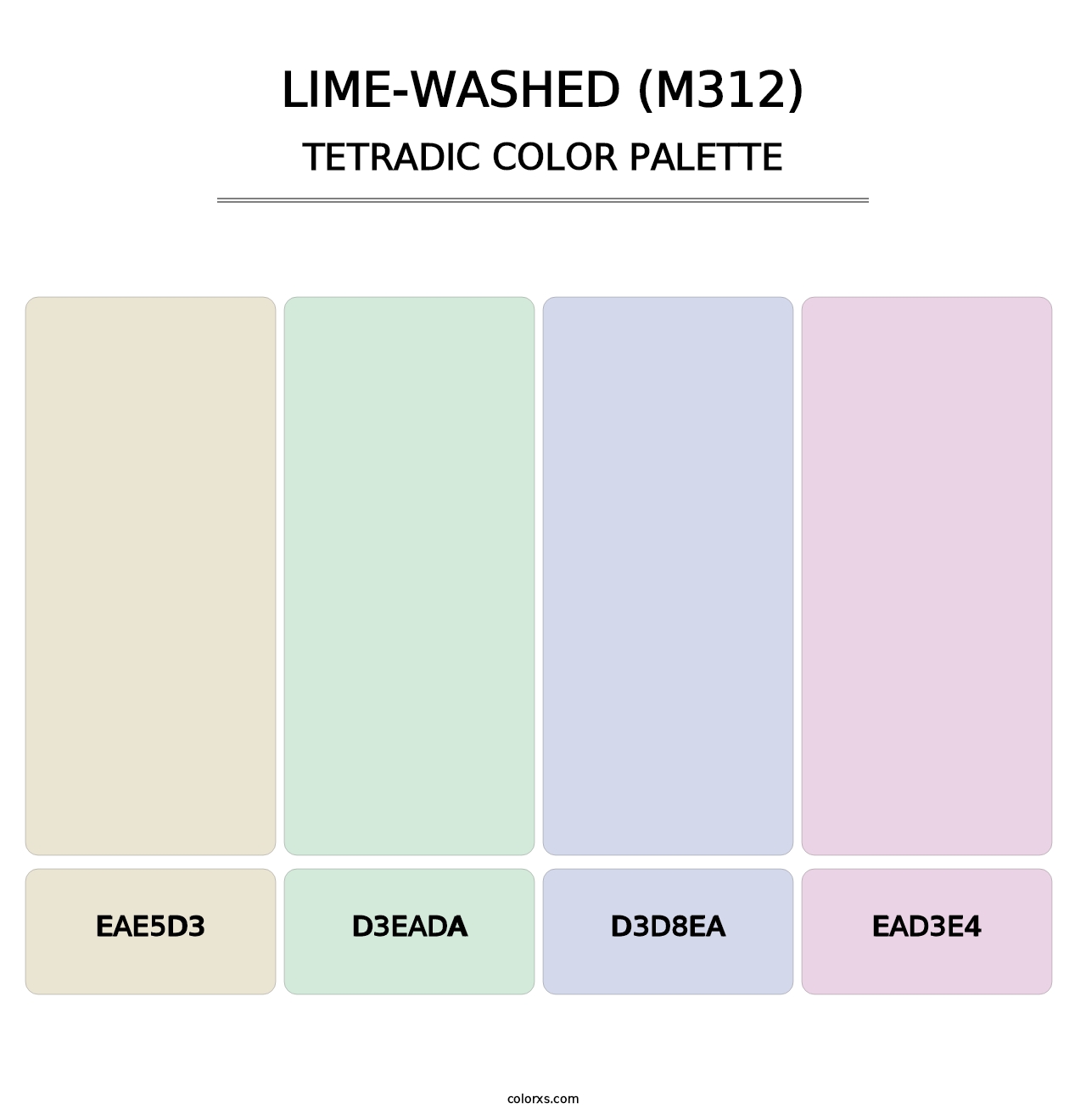 Lime-Washed (M312) - Tetradic Color Palette