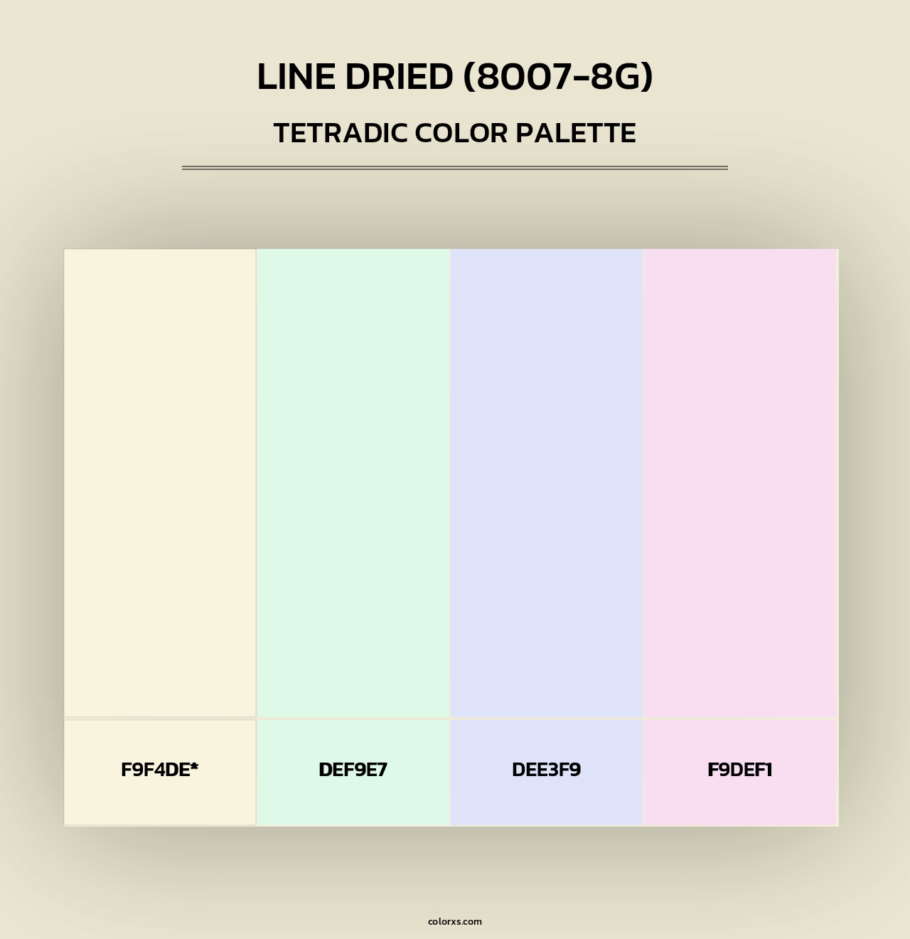 Line Dried (8007-8G) - Tetradic Color Palette