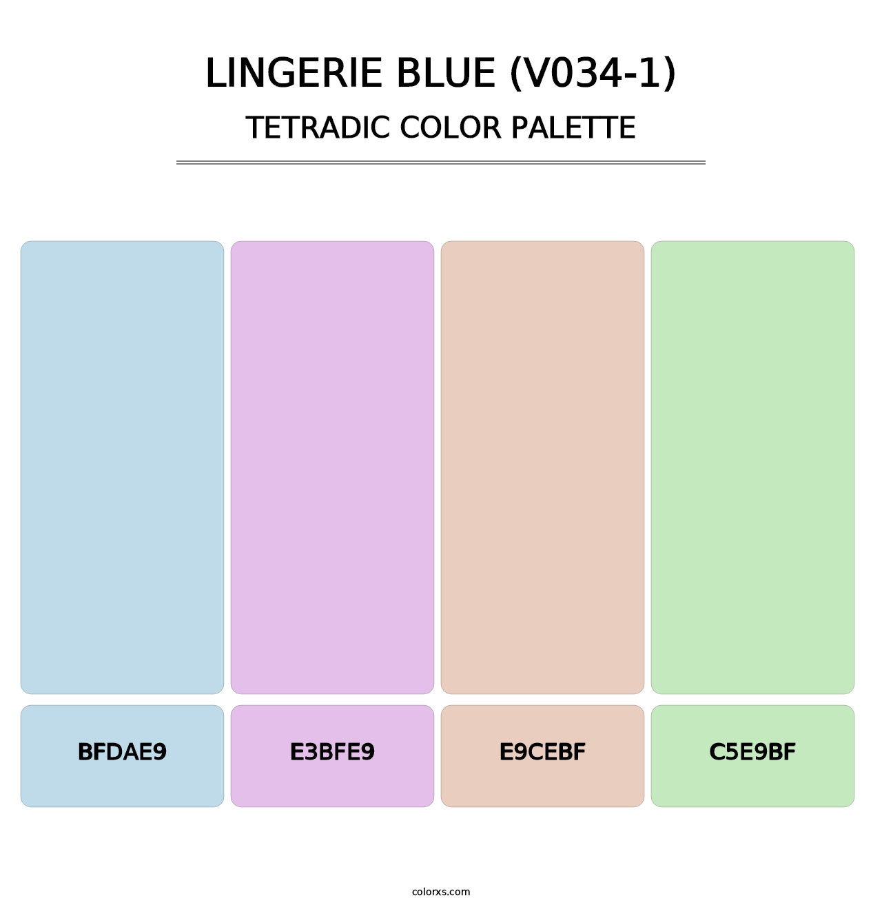 Lingerie Blue (V034-1) - Tetradic Color Palette