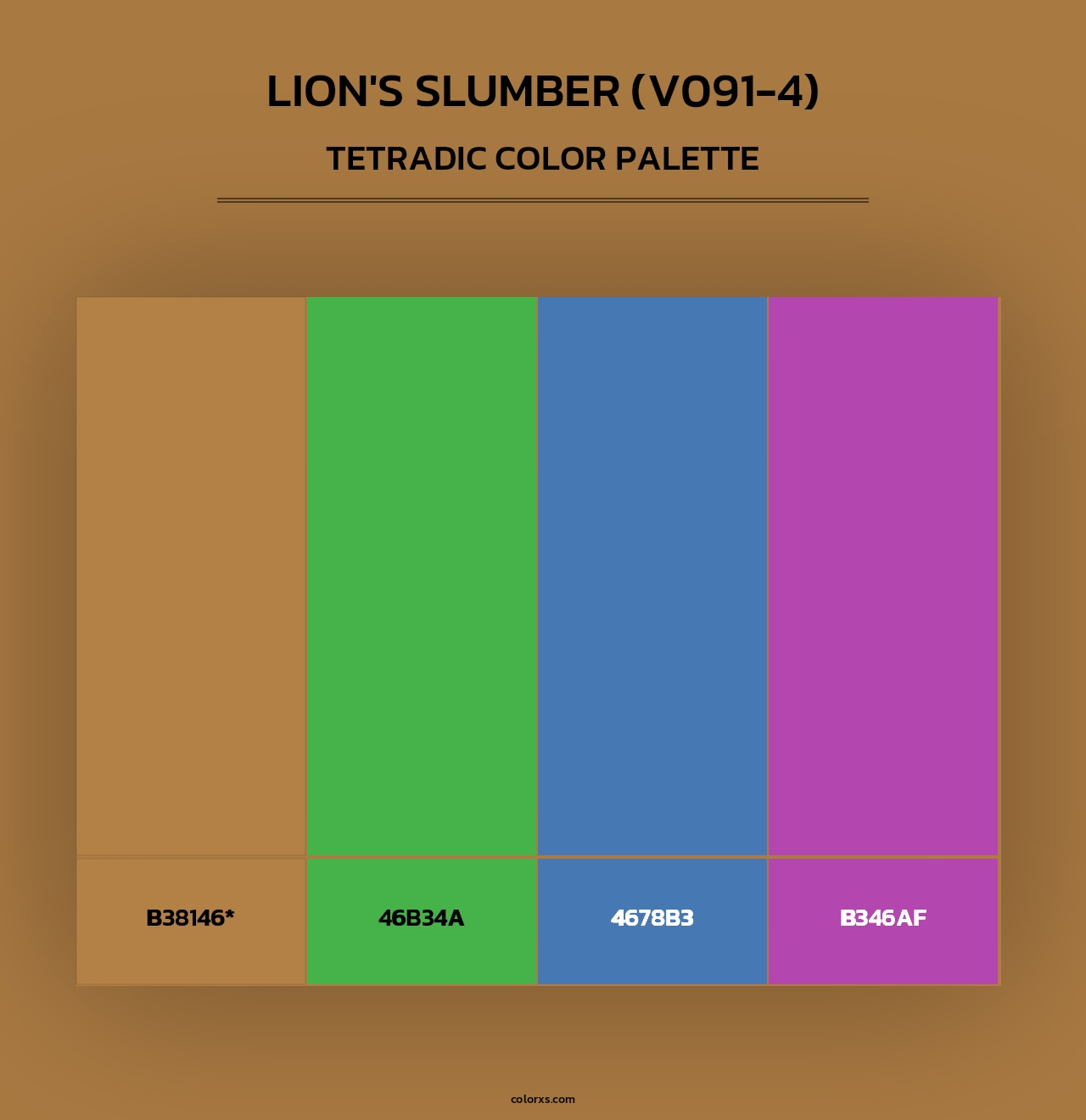 Lion's Slumber (V091-4) - Tetradic Color Palette