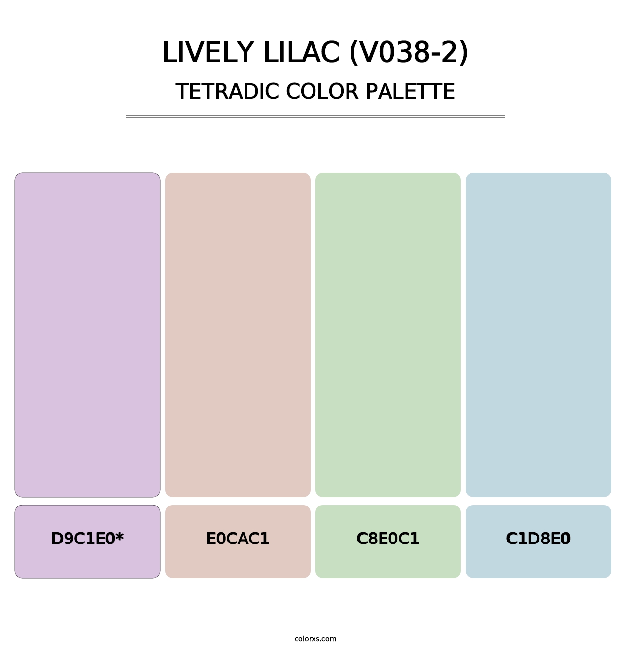 Lively Lilac (V038-2) - Tetradic Color Palette