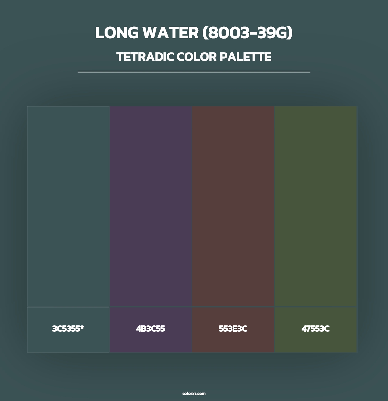 Long Water (8003-39G) - Tetradic Color Palette