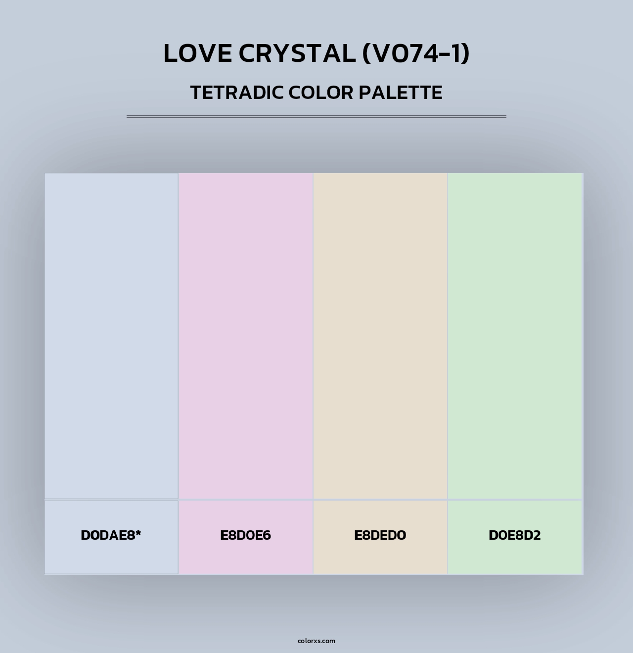 Love Crystal (V074-1) - Tetradic Color Palette
