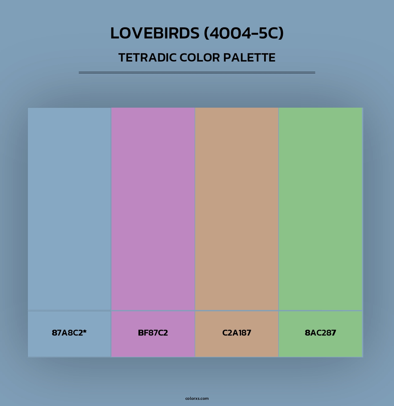 Lovebirds (4004-5C) - Tetradic Color Palette