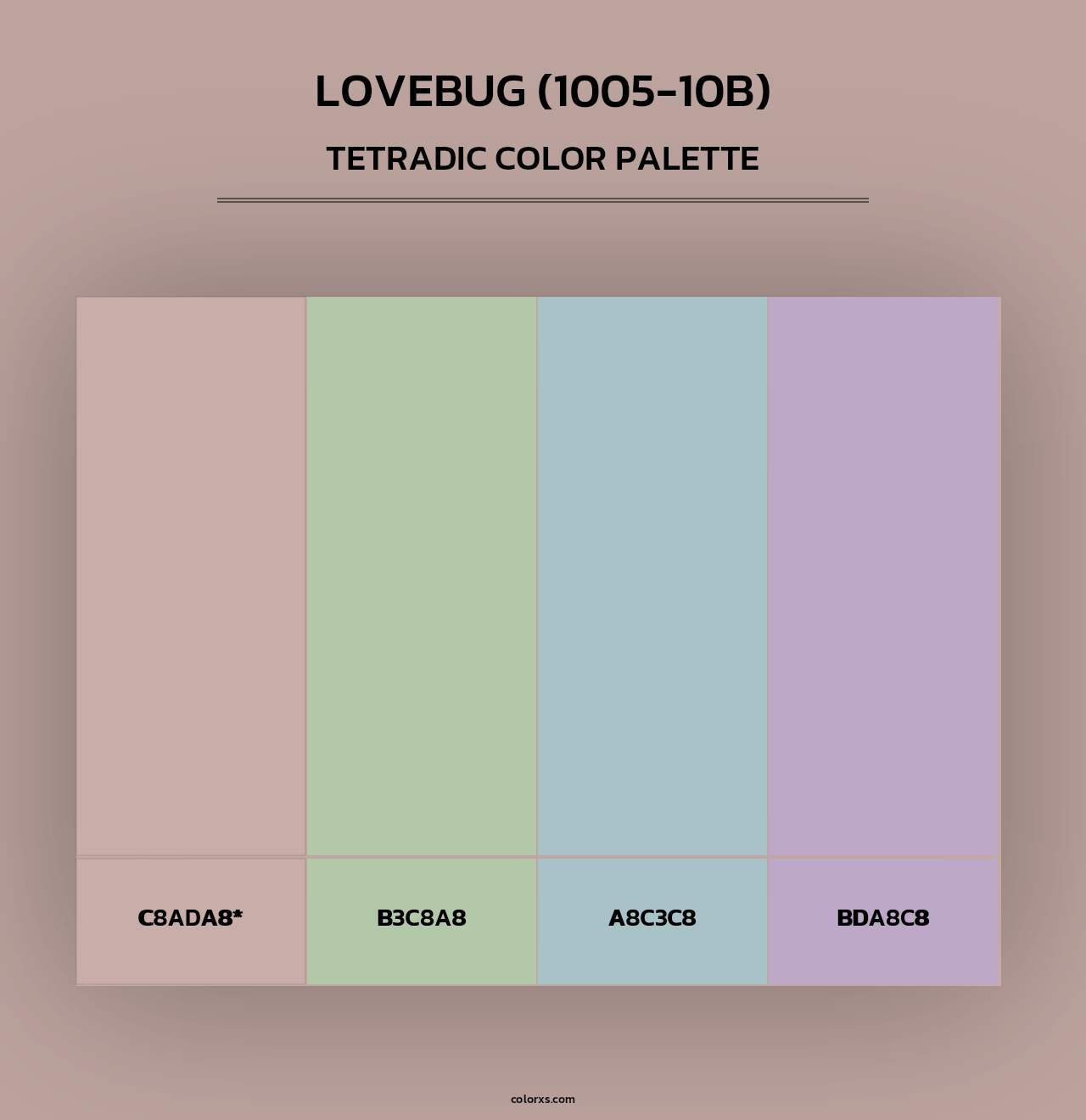 Lovebug (1005-10B) - Tetradic Color Palette
