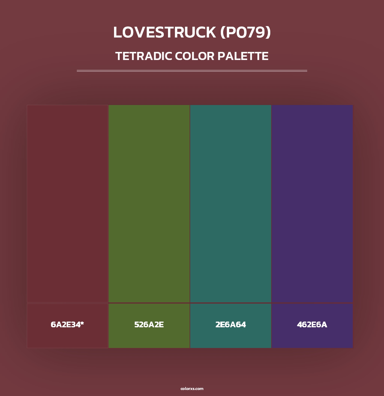 Lovestruck (P079) - Tetradic Color Palette