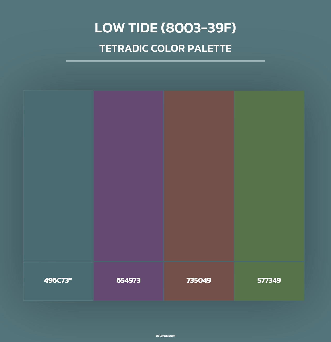 Low Tide (8003-39F) - Tetradic Color Palette