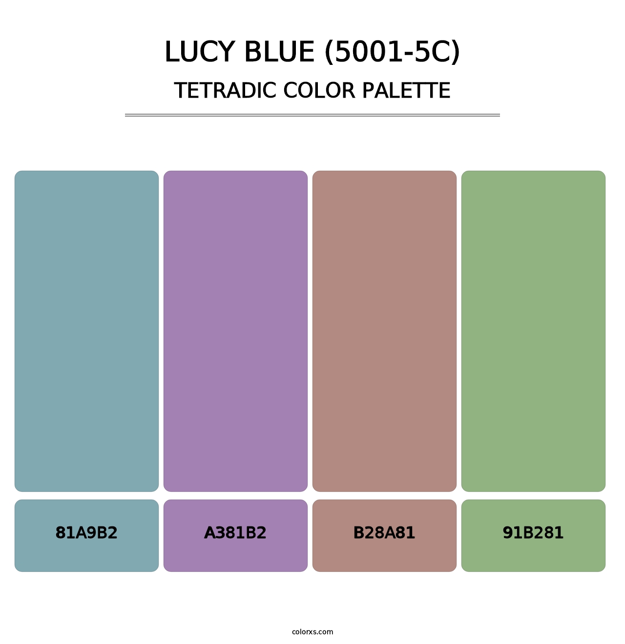 Lucy Blue (5001-5C) - Tetradic Color Palette