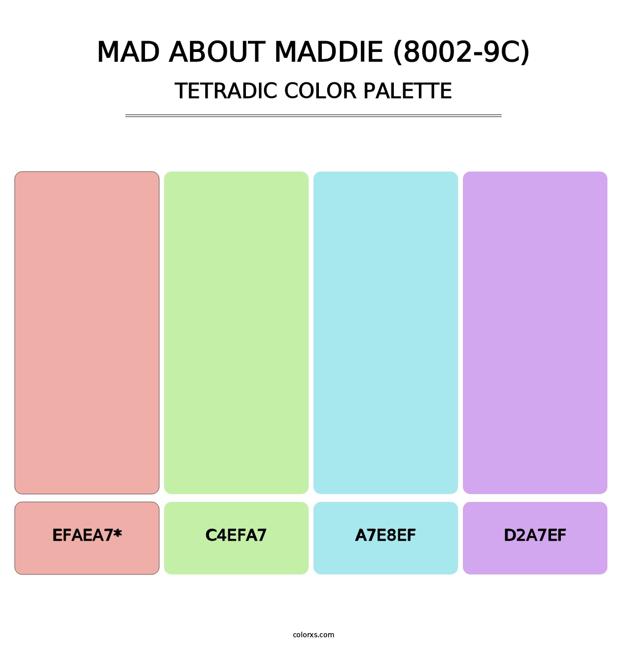 Mad About Maddie (8002-9C) - Tetradic Color Palette