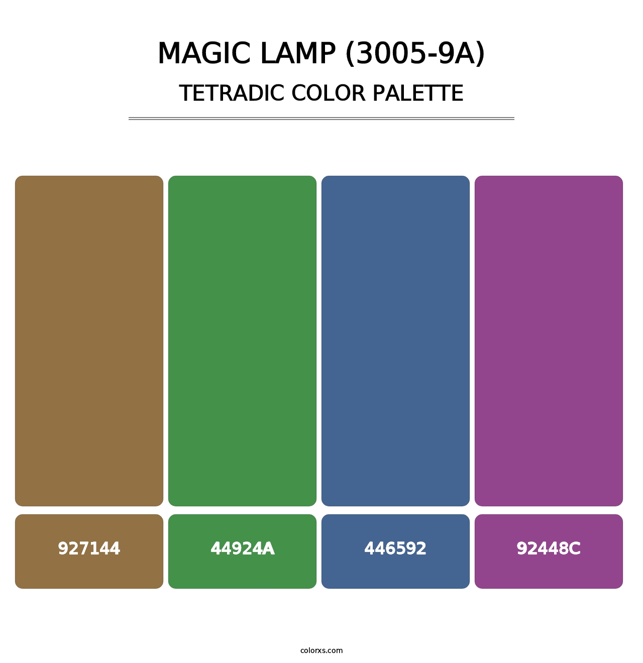 Magic Lamp (3005-9A) - Tetradic Color Palette