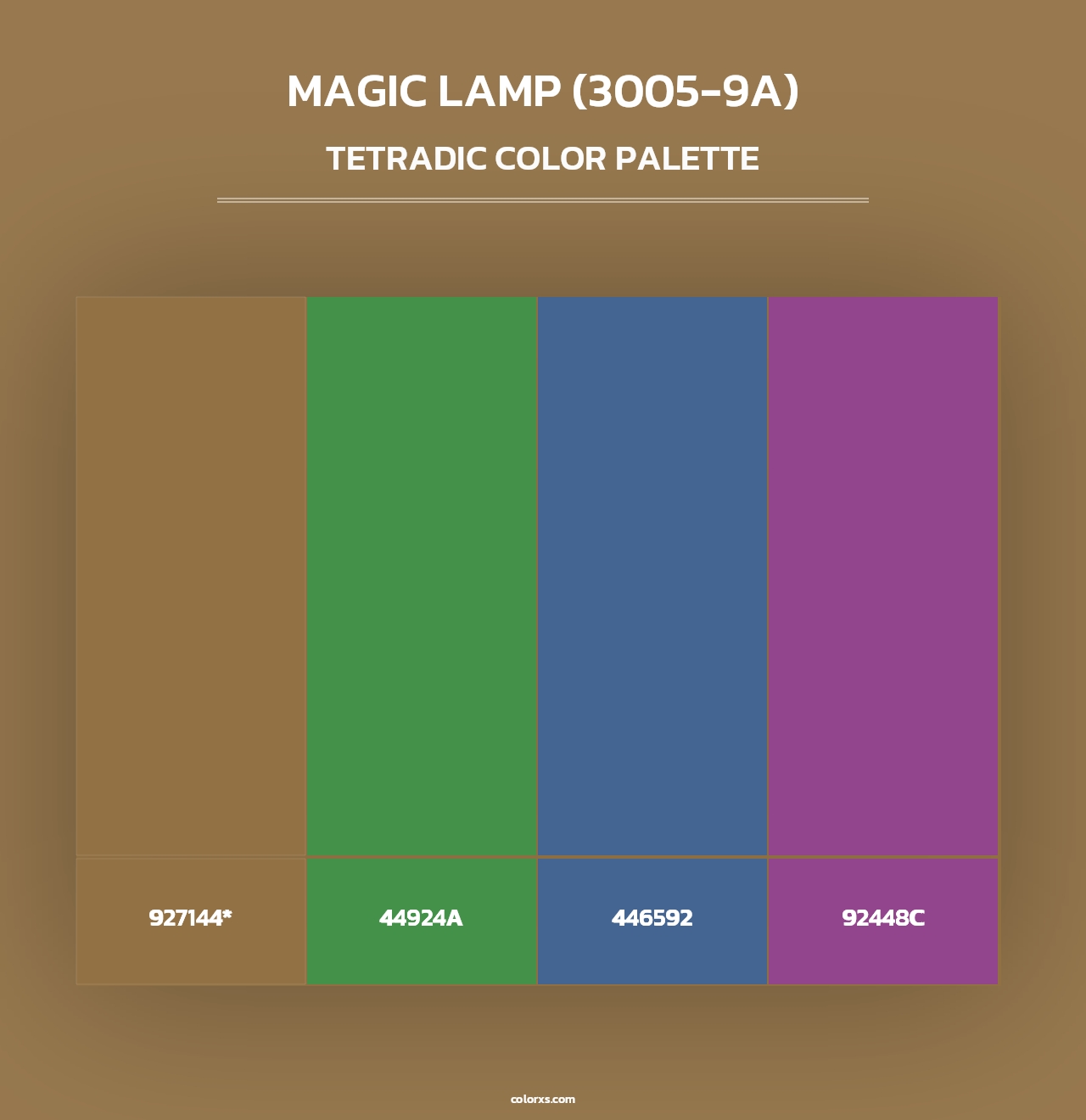 Magic Lamp (3005-9A) - Tetradic Color Palette