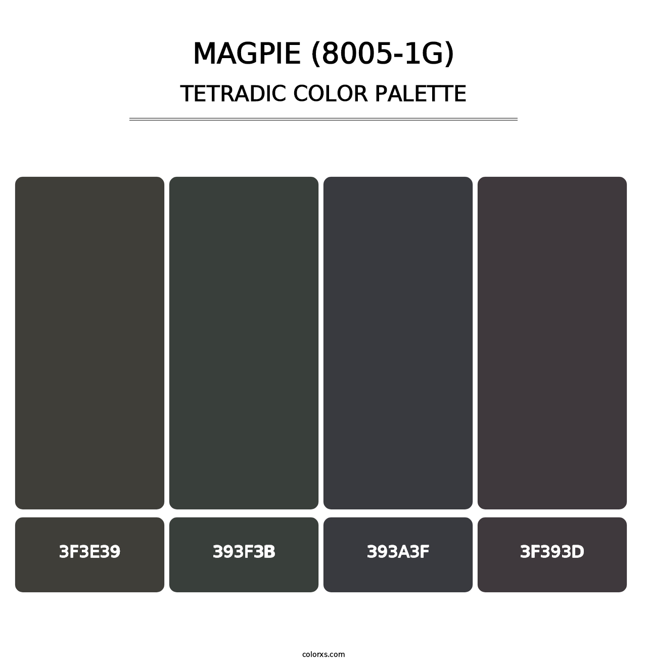 Magpie (8005-1G) - Tetradic Color Palette