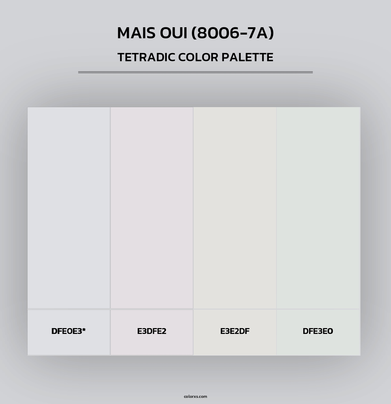 Mais Oui (8006-7A) - Tetradic Color Palette