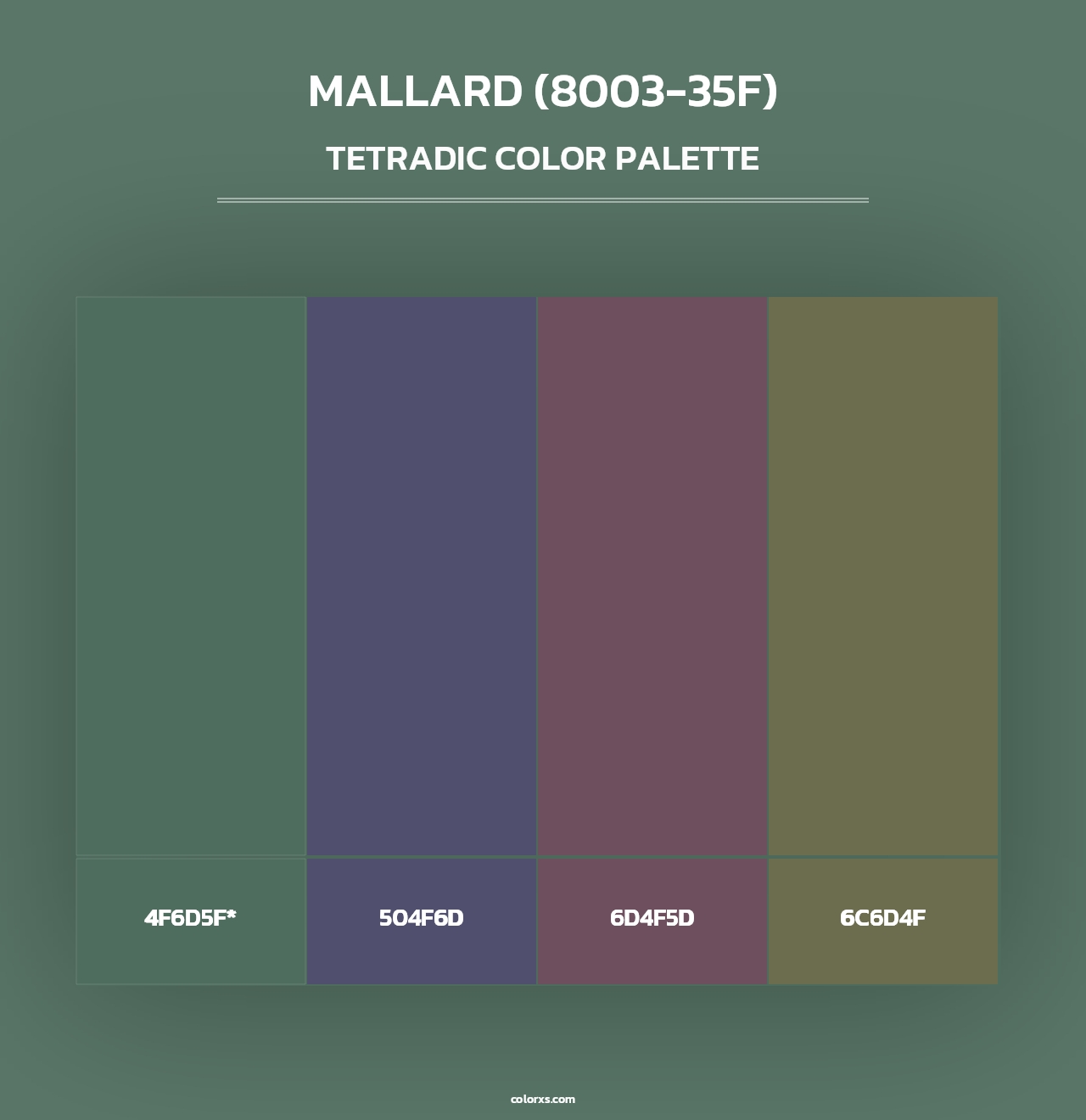 Mallard (8003-35F) - Tetradic Color Palette